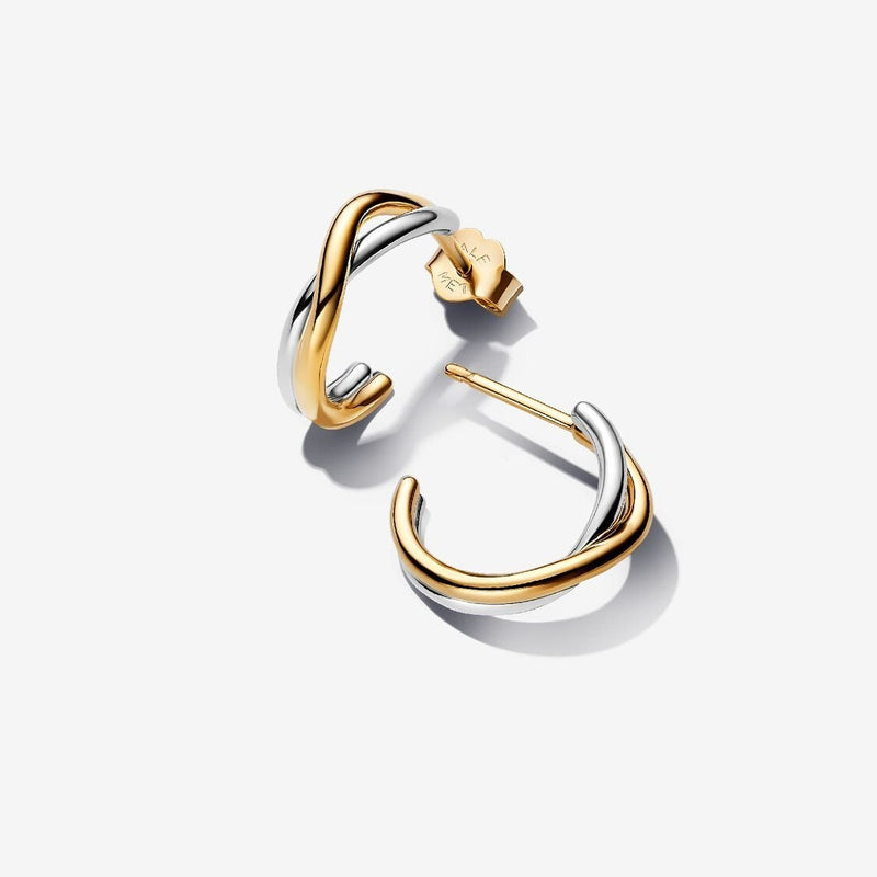 Pandora Goud en Zilver Oorringen 263880C00 - Juwelier van Dam