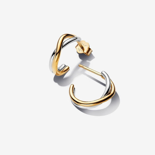 Pandora Goud en Zilver Oorringen 263880C00 - Juwelier van Dam