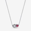 Pandora Halo Harten Ketting met Hanger 393632C01 - 45