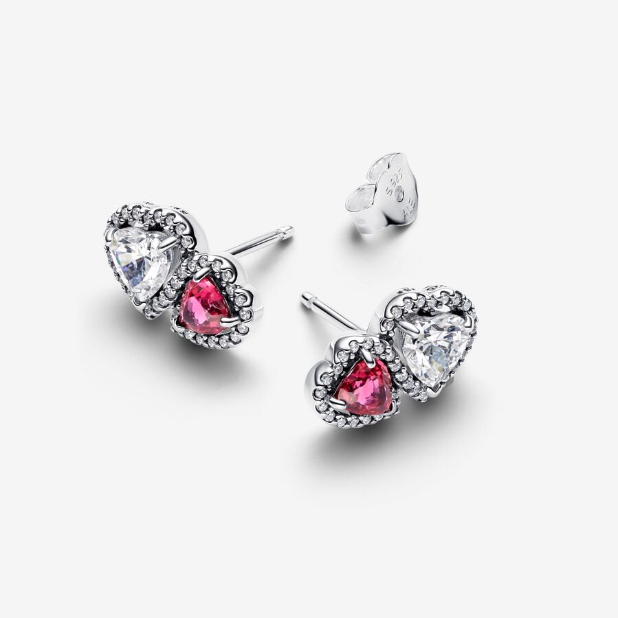 Pandora Halo Harten Oorknopjes 293633C01