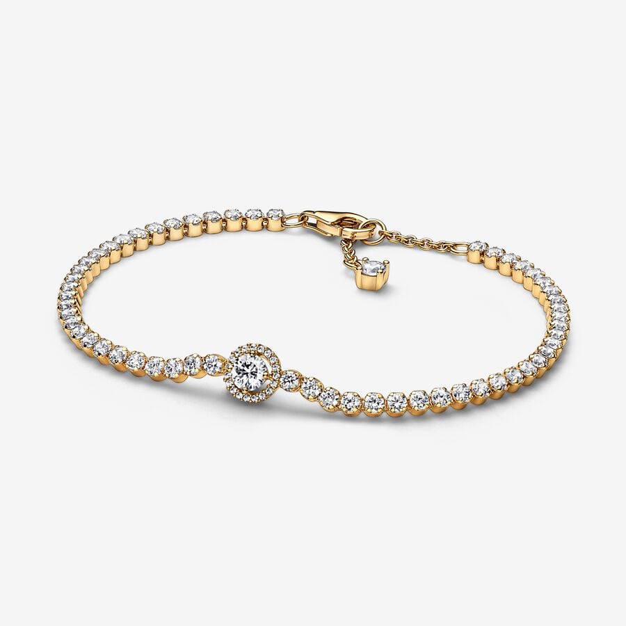 Pandora Halo Tennis Armband 569416C01 - 18