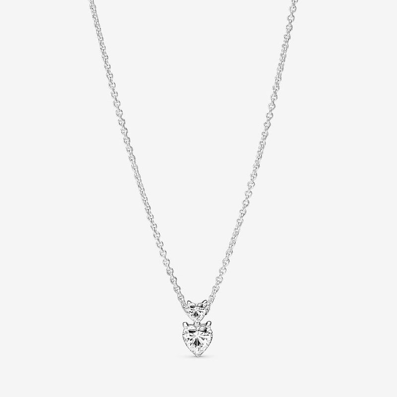 Pandora Ketting met Dubbel Hart Bedel 391229C01 - 45