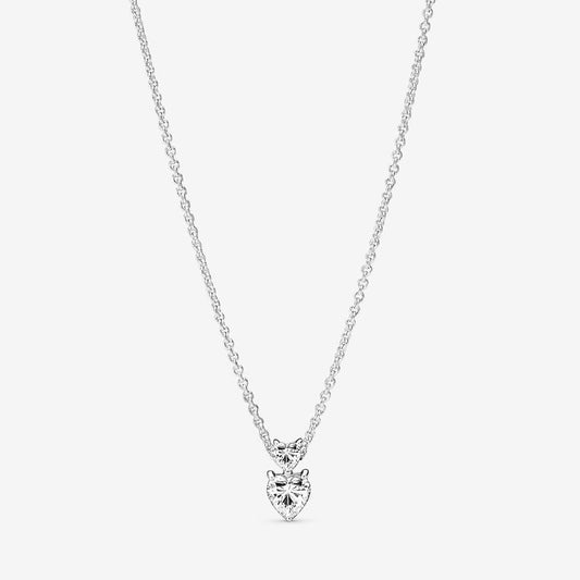 Pandora Ketting met Dubbel Hart Bedel 391229C01 - 45