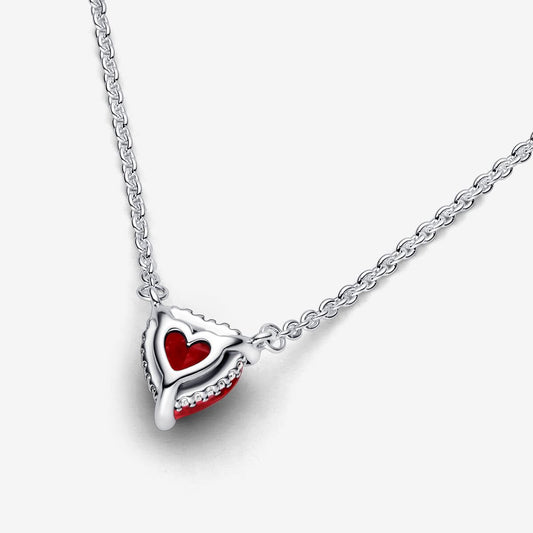 Pandora Ketting met Hartvormige Halo Bedel 392542C01 - 45