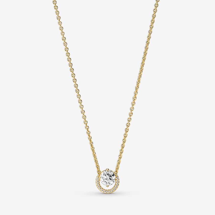 Pandora Ketting met Ronde Halo Hanger 361174C01 - 45