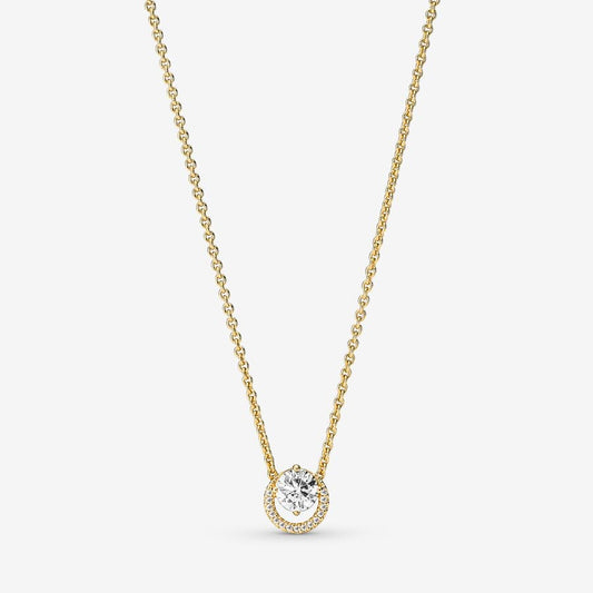 Pandora Ketting met Ronde Halo Hanger 361174C01 - 45