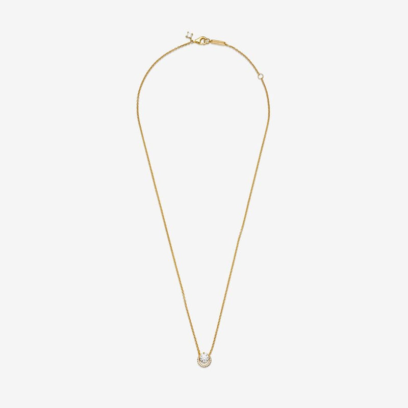 Pandora Ketting met Ronde Halo Hanger 361174C01 - 45