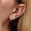Pandora Lichtblauwe Huggies Oorringen 293849C01 - Juwelier van Dam