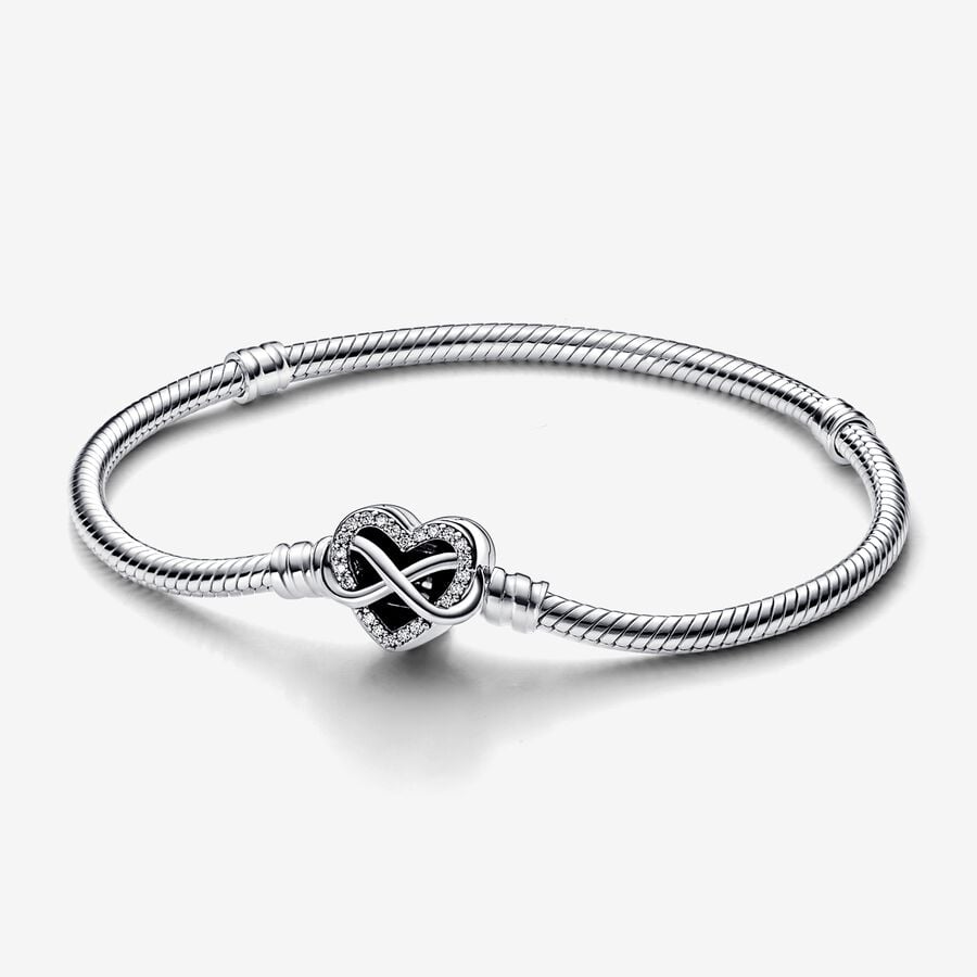 Pandora Moments Snakechain Armband met hartsluiting 592645C01 - 20