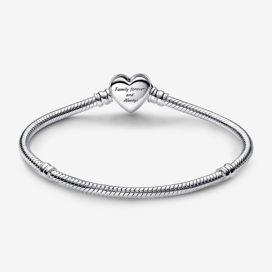 Pandora Moments Snakechain Armband met hartsluiting 592645C01 - 20