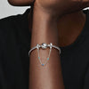 Pandora Moments Veiligheidsketting Drie Blauwe Stenen 791688C01 - 05
