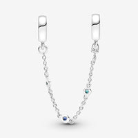 Pandora Moments Veiligheidsketting Drie Blauwe Stenen 791688C01 - 05