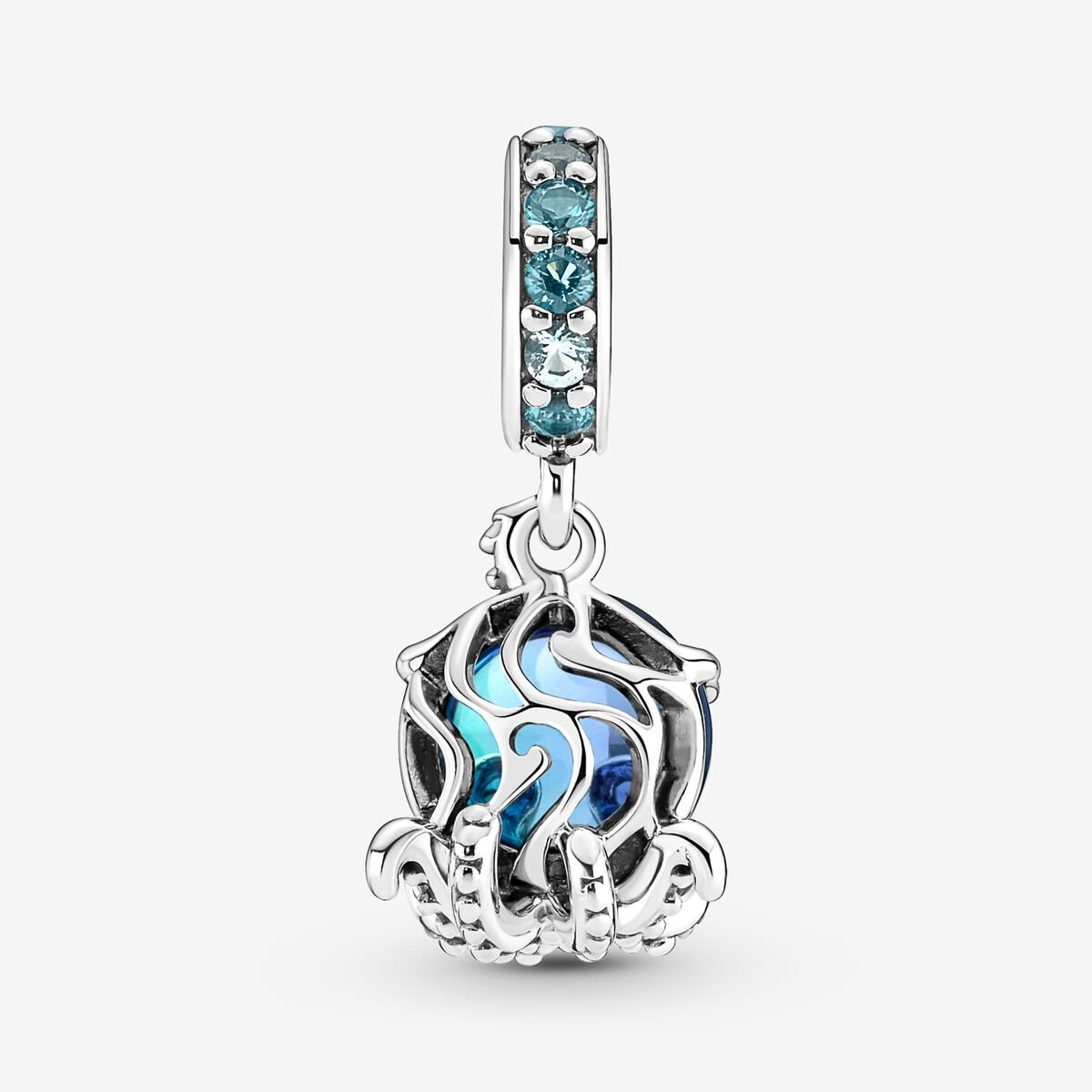 Pandora Murano Glass Cute Octopus Dangle Charm 791694C01