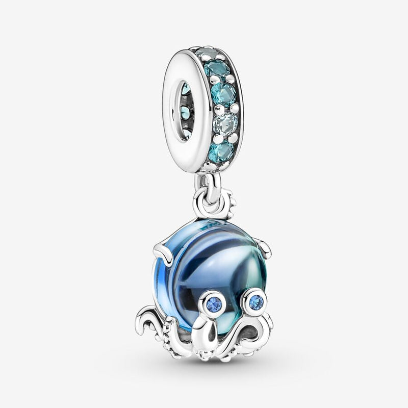 Pandora Murano Glass Cute Octopus Dangle Charm 791694C01