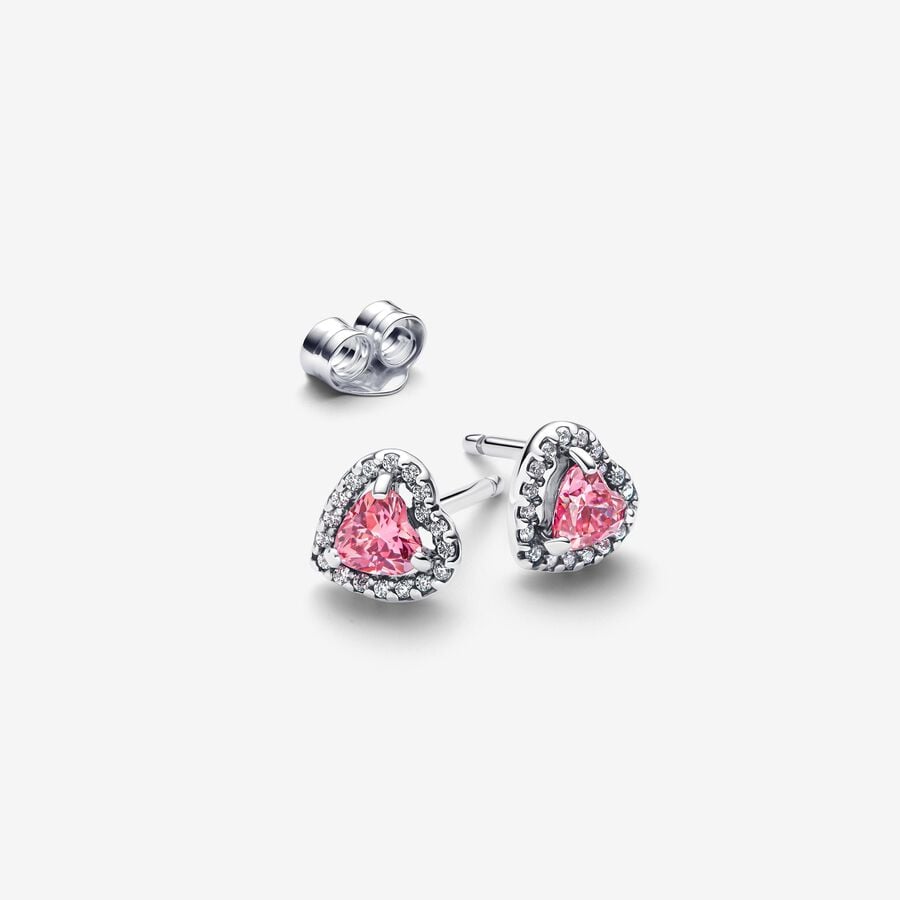 Pandora Roze Hart Oorbellen 298427C02