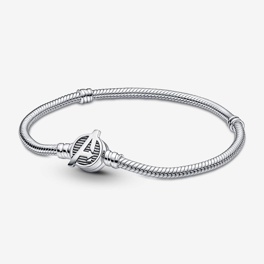 Pandora x Marvel Slangeschakel Armband met The Avengers Logo Sluiting 590784C00 - 19