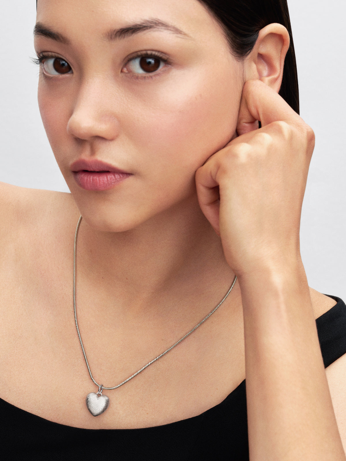 Pandora Mat Gezwollen Hart Hangende Bedel 734908C00