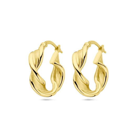 vDam 14k Geelgouden Gedraaide Oorringen 4030119