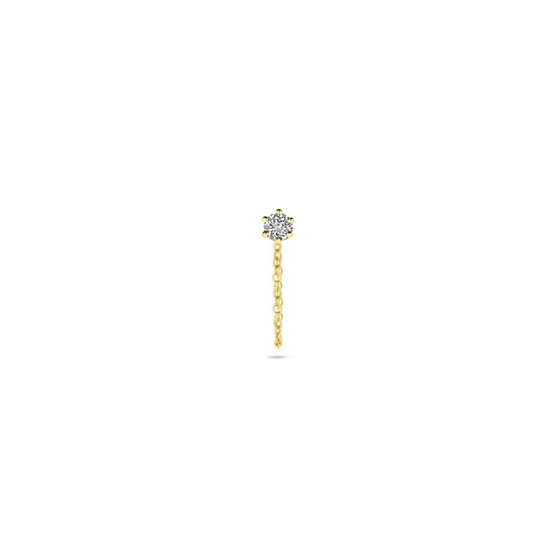 vDam 14k Geelgouden Oorknop met Diamant per Stuk 4030768