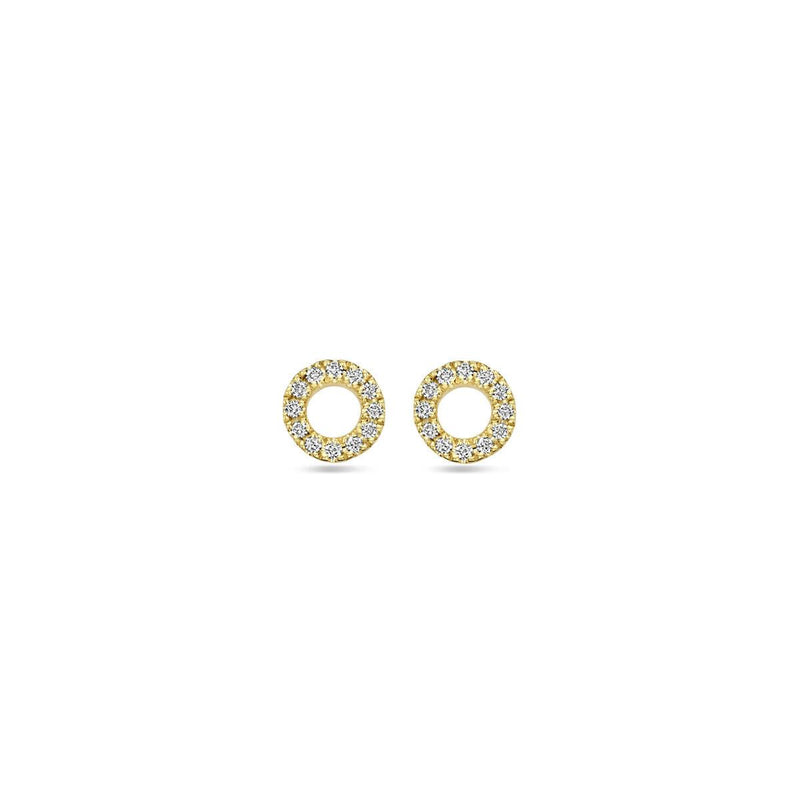 vDam 14k Geelgouden Oorknoppen met Diamanten 4031803