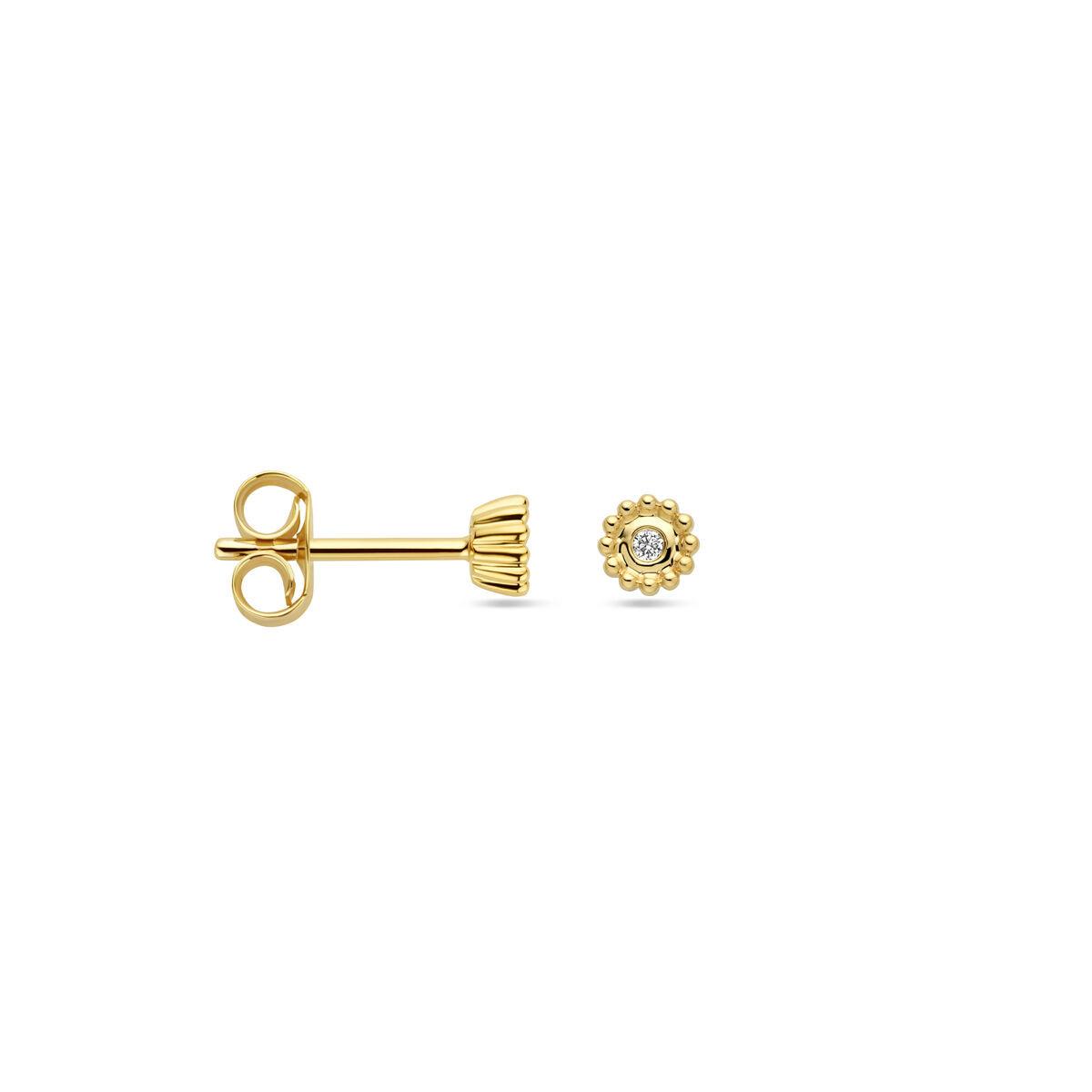 vDam 14k Geelgouden Oorknoppen met Diamanten 4031818
