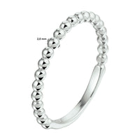 vDam Aanschuifring Bolletjes Zilver Gerhodineerd 1332270 Maat 16