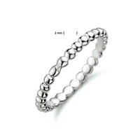 vDam Aanschuifring Bolletjes Zilver Gerhodineerd 1332454 Maat 18½