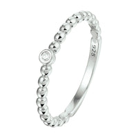 vDam Aanschuifring Bolletjes Zirkonia Zilver Gerhodineerd 1332277