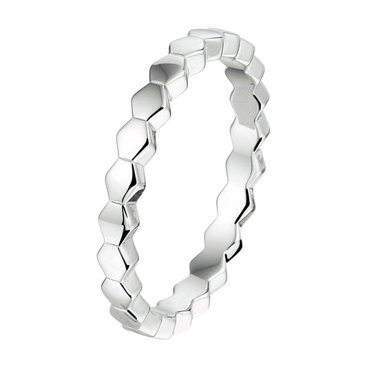 vDam Aanschuifring Zeshoek Zilver Gerhodineerd 1333104