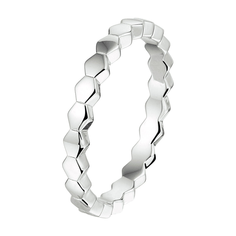 vDam Aanschuifring Zeshoek Zilver Gerhodineerd 1333106