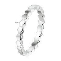 vDam Aanschuifring Zeshoek Zilver Gerhodineerd 1333106 Maat 18½