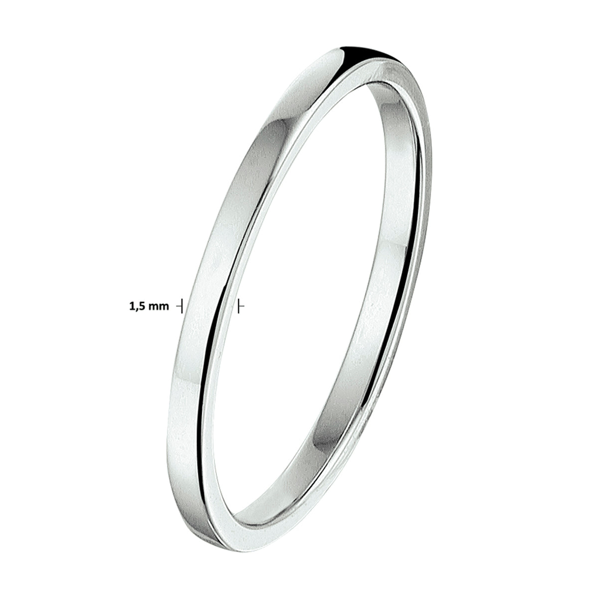 vDam Aanschuifring Zilver Gerhodineerd 1329009 Maat 14