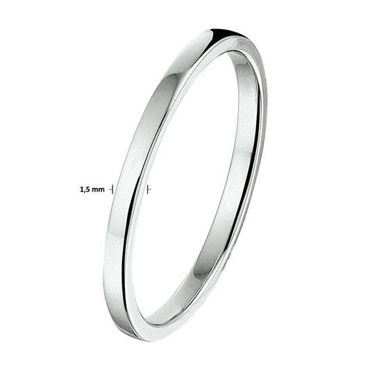 vDam Aanschuifring Zilver Gerhodineerd 1329009 Maat 14