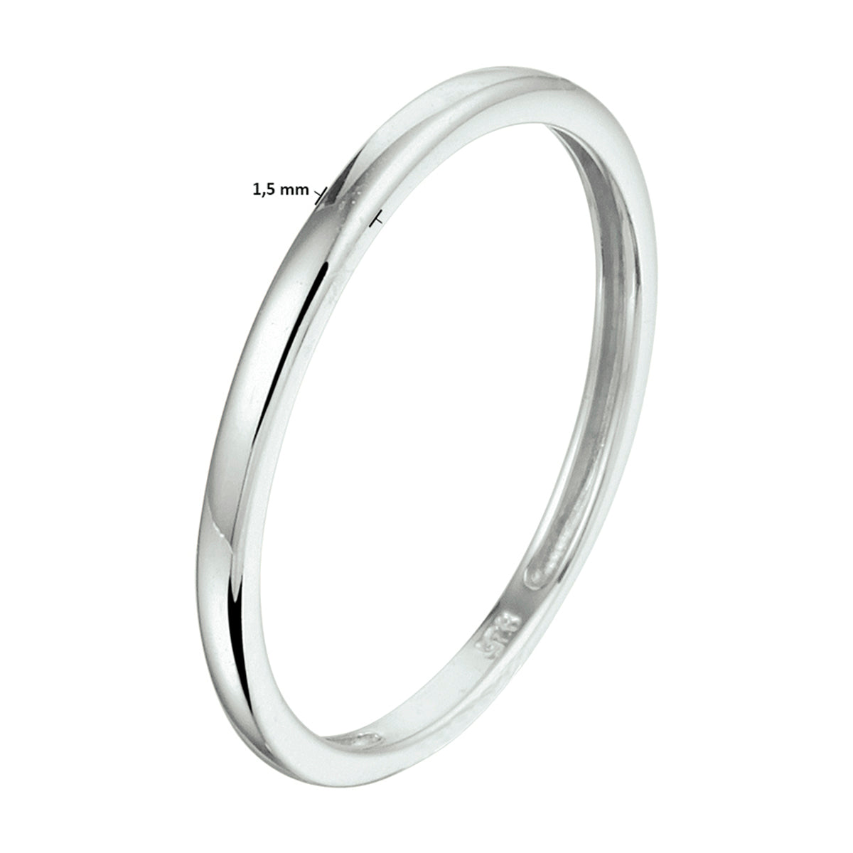 vDam Aanschuifring Zilver Gerhodineerd 1332259 Maat 16½