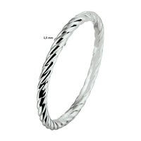 vDam Aanschuifring Zilver Gerhodineerd 1332264 Maat 16