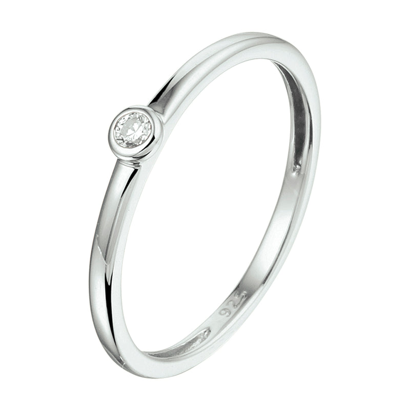 vDam Aanschuifring Zirkonia Zilver Gerhodineerd 1332289