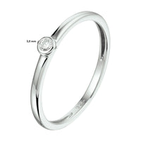 vDam Aanschuifring Zirkonia Zilver Gerhodineerd 1332292 Maat 18½