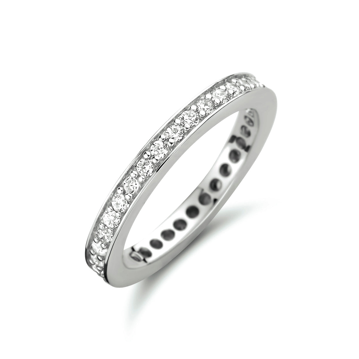 vDam Aanschuifring Zirkonia Zilver Gerhodineerd 1332522