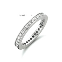 vDam Aanschuifring Zirkonia Zilver Gerhodineerd 1332522 Maat 15½