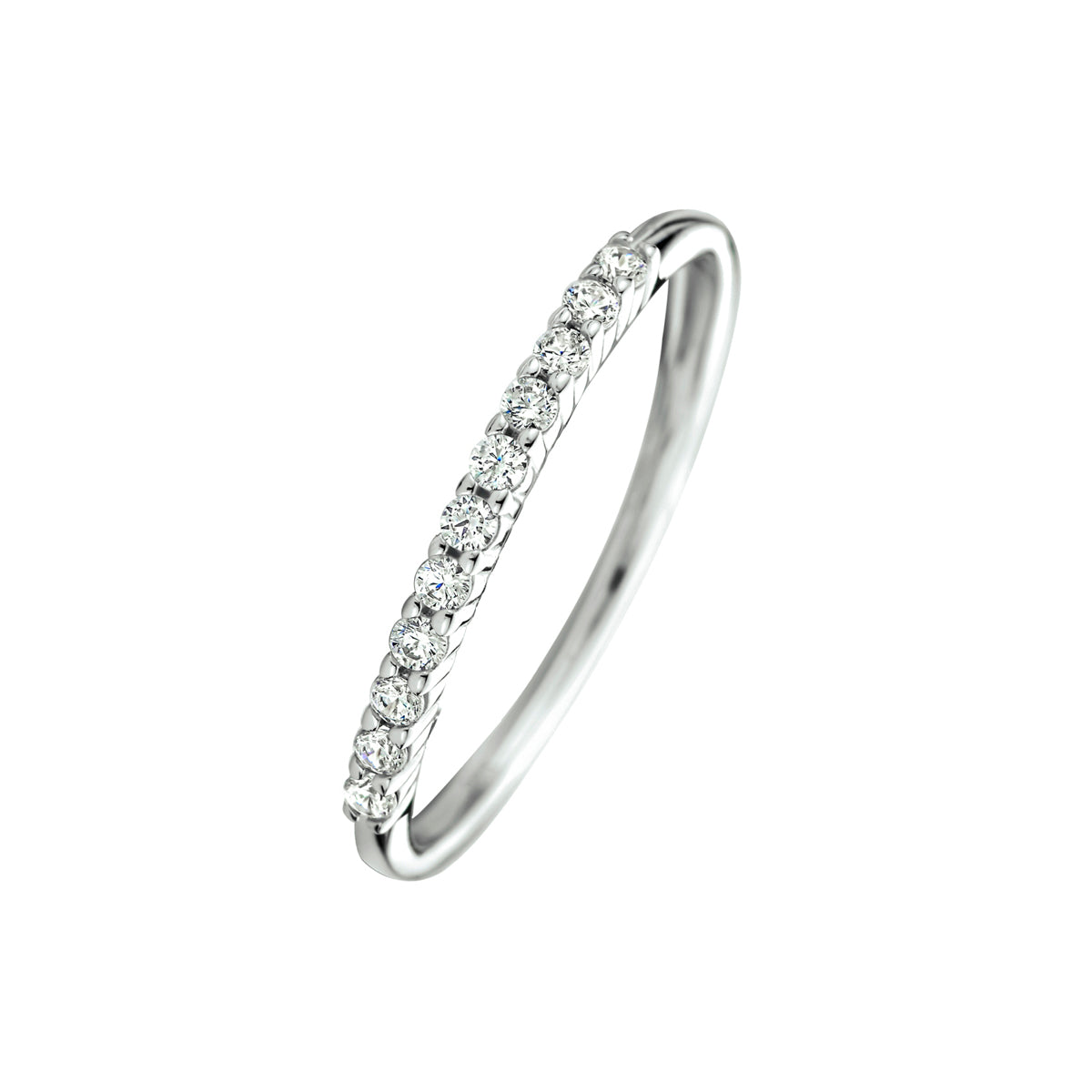 vDam Aanschuifring Zirkonia Zilver Gerhodineerd 1333866