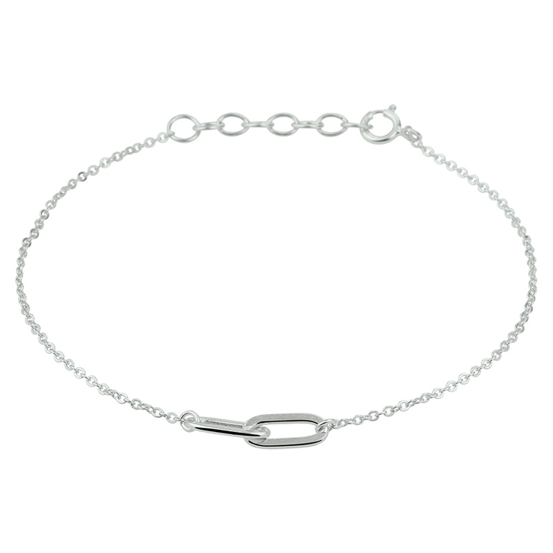 vDam Armband 1,2 Mm 16,5 + 2 Cm Zilver Gerhodineerd 1332304