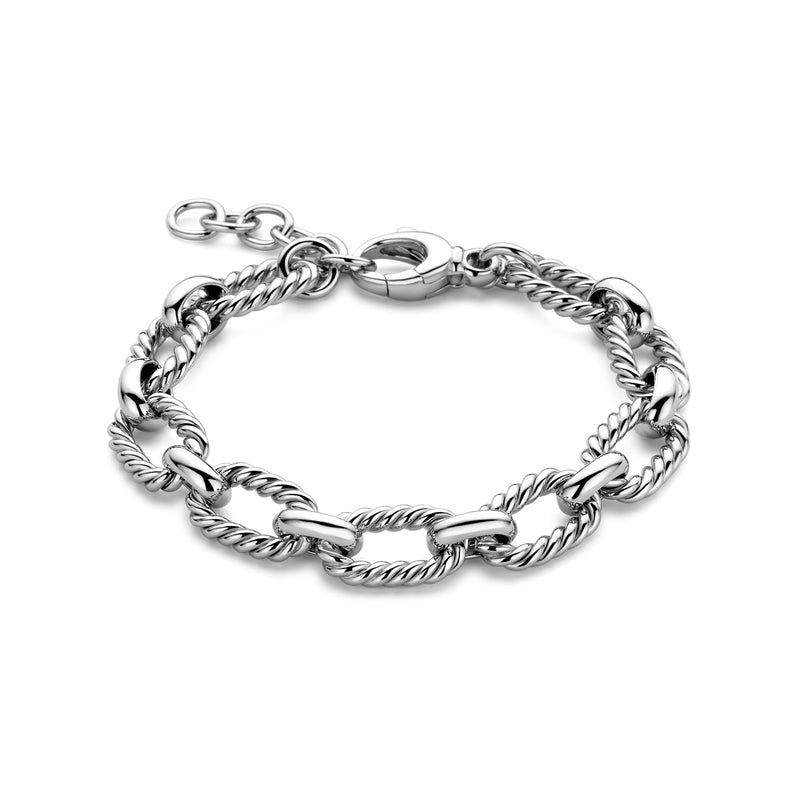 vDam Armband 10,8 Mm 19 + 3 Cm Zilver Gerhodineerd 1338134