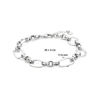 vDam Armband 11,5 Mm 20cm + 3 Cm Zilver Gerhodineerd 1339133  20cm