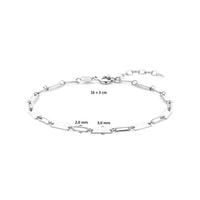 vDam Armband 16cm + 3 Cm Zilver Gerhodineerd 1340737  16cm