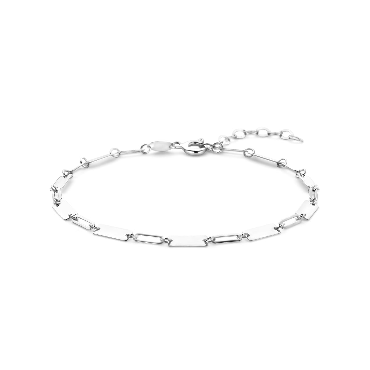 vDam Armband 16 + 3 Cm Zilver Gerhodineerd 1340737