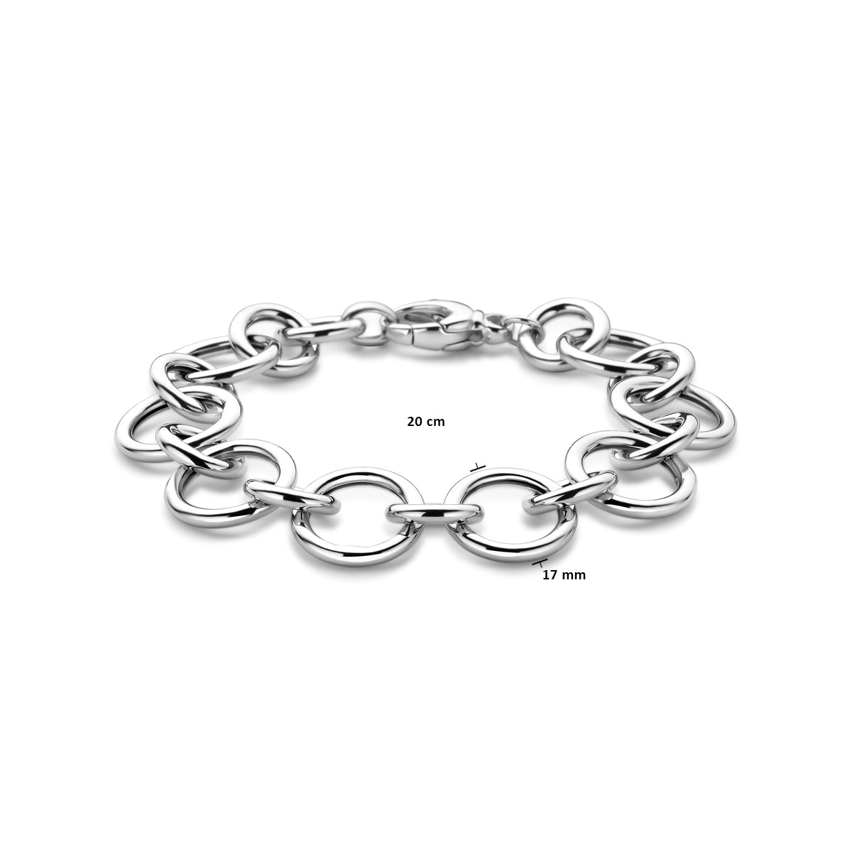 vDam Armband 17 Mm 20cm Cm Zilver Gerhodineerd 1340012  20cm