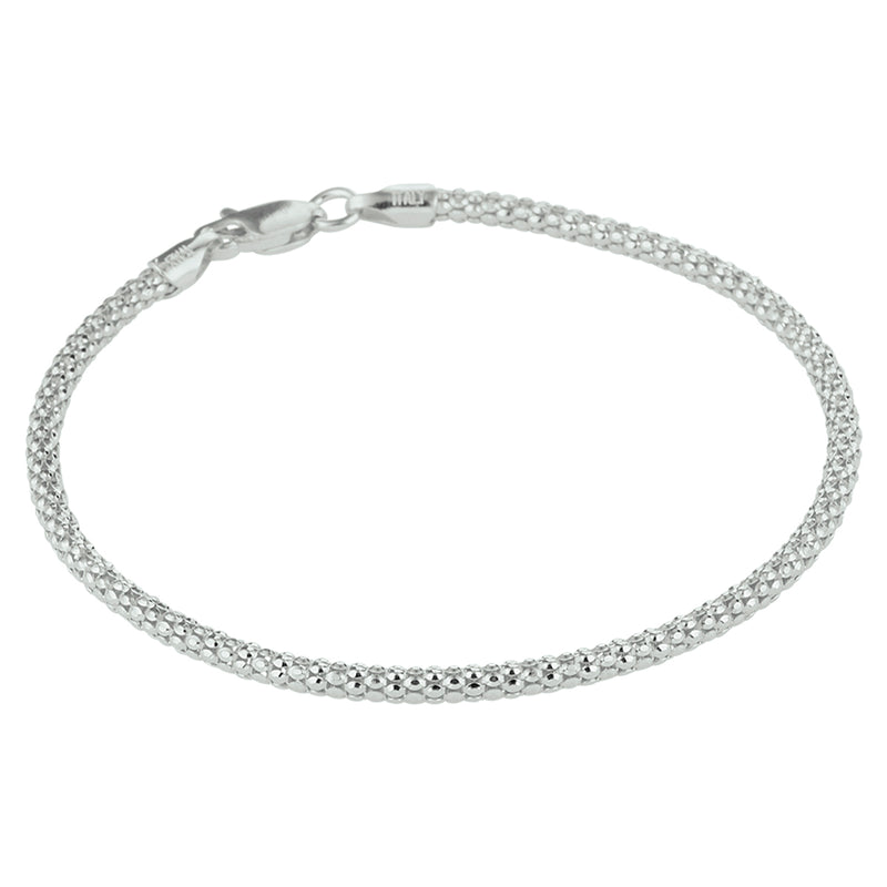 vDam Armband 2,5 Mm 18 Cm Zilver Gerhodineerd 1330496