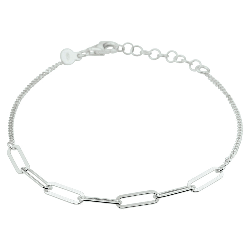 vDam Armband 3,7 Mm 17 + 2 Cm Zilver Gerhodineerd 1332297