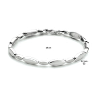 vDam Armband 5,2 Mm 19cm Cm Poli/mat Zilver Gerhodineerd 1333839  19cm