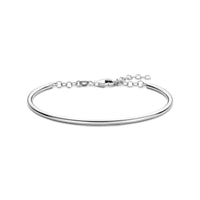 vDam Armband 65 X 3,3 Mm Zilver Gerhodineerd 1341631